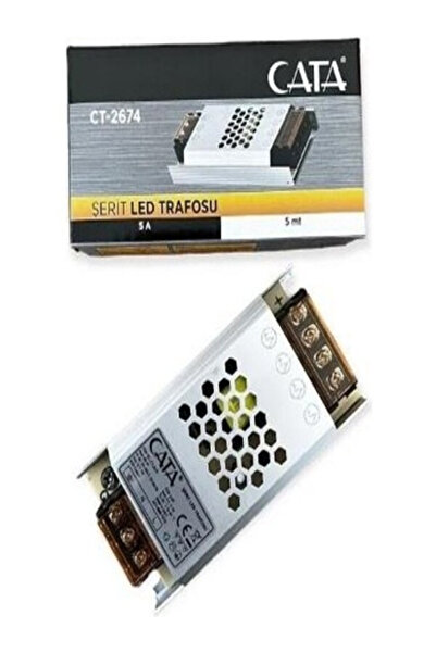 Cata 5 AMPER ŞERİT LED TRAFOSU (60W) (SÜPER SLİM FANSIZ)