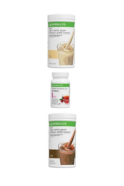 Herbalife Aylık Başlangıç Seti 2 Adet Shake  Vanilya Çikolata 1 Adet Çay  Ahu...