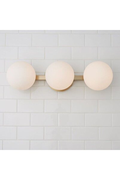 Rsylight Rustik Dekoratif Metal Modern Masa Üstü Eskitme Kaplama Bal Opal Cam...