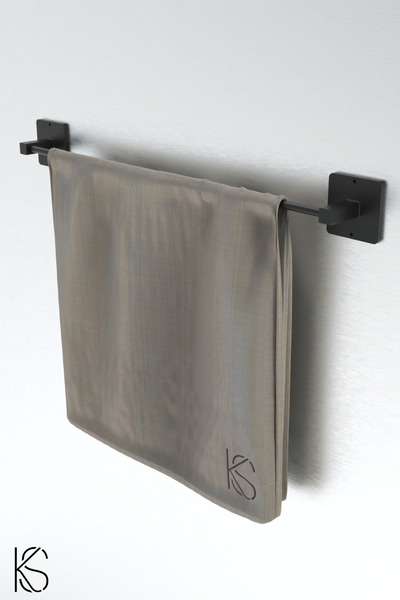 KILINÇ STORE Τετράγωνη αυτοκόλλητη μαύρη μακριά θήκη για πετσέτες Klnç0001