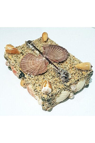 Kefelim Kahverengi Deniz Kabuğu Ve Kestane İğnesi Süslü El Yapımı Takı Mücevh...