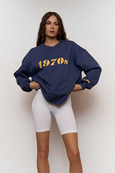 MAI STUDIOS CO. Φούτερ Mcllctn 1970 Indigo Oversize Unisex