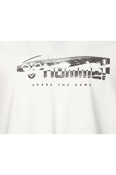 hummel Ανδρικό καθημερινό λευκό μπλουζάκι Hmljeffrey - 911730-9003