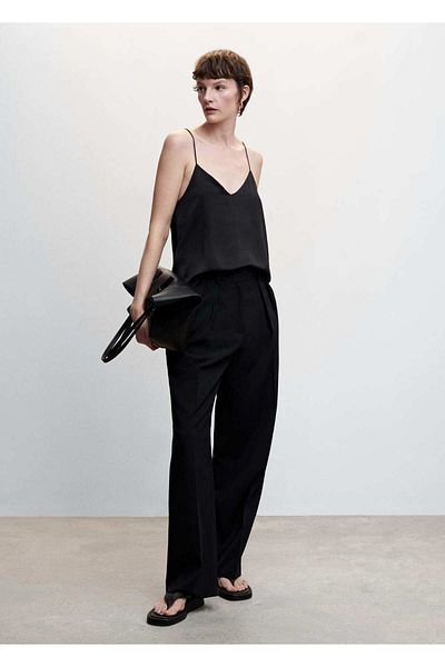 MANGO Woman Satin Strap Blouse