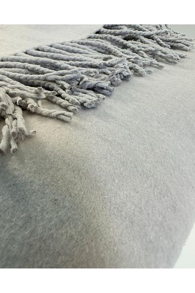 ICON SILK 100% Silk Shawl Blanket (Light Grey)
