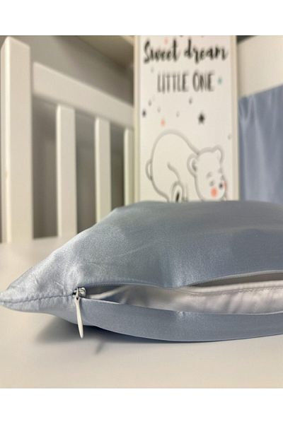 ICON SILK 100% μεταξωτό μωρό μαξιλαροθήκη 35*45 cm 1 τεμάχιο (ΑΝΟΙΧΤΟ ΜΠΛΕ)