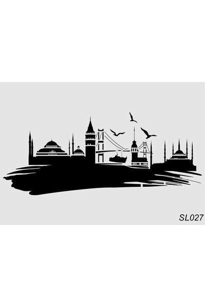 STENCİLTASARIM Stencil Tasarım SL027 İstanbul - Dekoratif Duvar Ve Eşya Boyam...