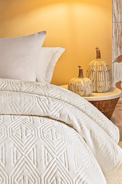 Puffy Double Melan Emboss Blanket - Champagne