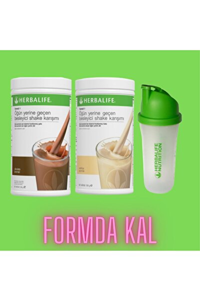 Herbalife Formül 1 Shake Karışım Seti Çikolata Vanilya 550 gr Shaker