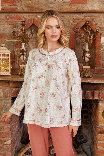 Cossy By Aqua Women's Long Sleeve Pajama Set 24183