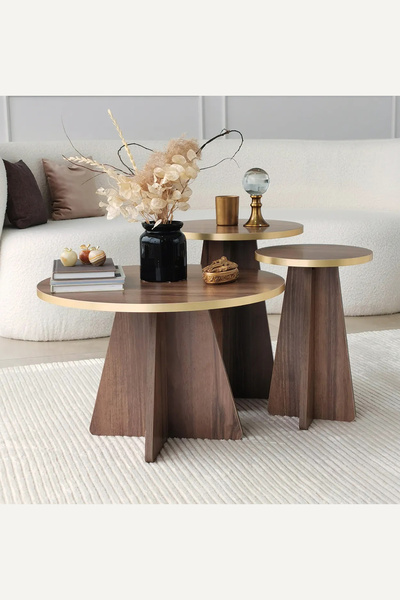 nysamo 3 Lü Zigon Sehpa Orta Sehpa Masa Salon Sehpası