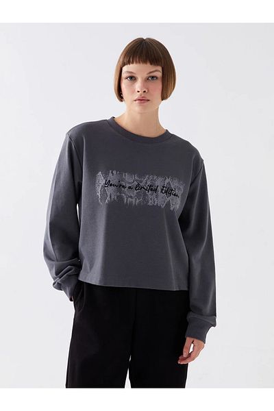 LC Waikiki LCW Vision Crew Neck Printed Long Sleeve Women's Sweatshirt