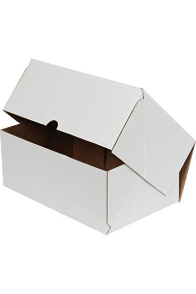 Kolicim 34x26x18cm Kutu - E-ticaret Kargo Kutusu - 4 Nokta Kutu - 5 Desi Kutu - Beyaz - [10 Adet]