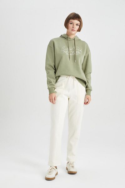 DeFacto Regular Fit Sweatpants Elastic Waist Straight Leg Basic Straight with Pockets B1891Ax23Au