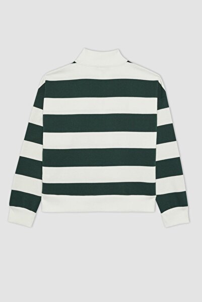 DeFacto Cool Oversize Fit Half Turtleneck Thick Sweatshirt
