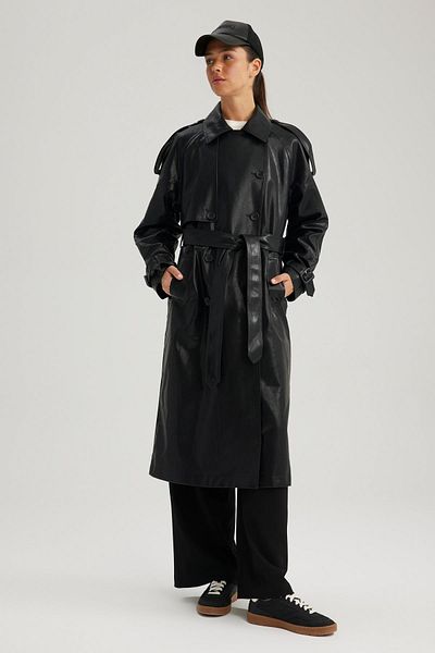 DeFacto Wasserdichter gewebter Trenchcoat mit normaler Passform Y5759az23au