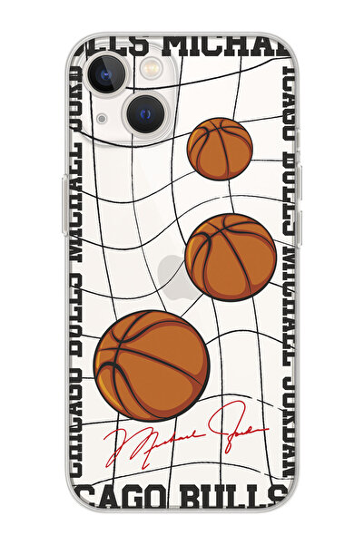 shoptocase Iphone 15 Uyumlu Basketbol Jordan Tasarımlı Premium Şeffaf Telefon...