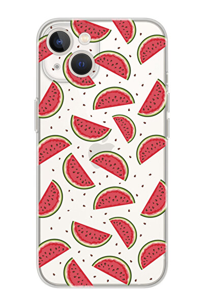 shoptocase Iphone 15 Uyumlu Karpuzlar Tasarımlı Premium Şeffaf Telefon Kılıfı