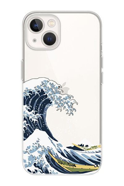 shoptocase Iphone 15 PLUS Uyumlu Kanagawa Tasarımlı Premium Şeffaf Telefon Kı...
