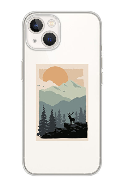 shoptocase Iphone 15 Uyumlu Doğa huzur Tasarımlı Premium Şeffaf Telefon Kılıfı