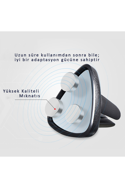 Wontis Pratik Manyetik Üçgen Tasarım 360 Derece Manyetik Telefon Tutucu