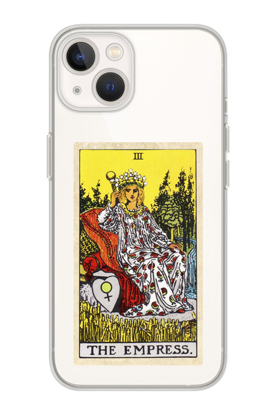 shoptocase Iphone 15 Uyumlu The Empress Tarot Tasarımlı Premium Şeffaf Telefo...