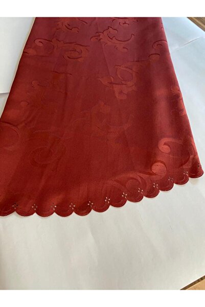 NMB Giyim ve Dekorasyon Jakarlı Kumaş Kendinden Baskılı Masa Örtüsü