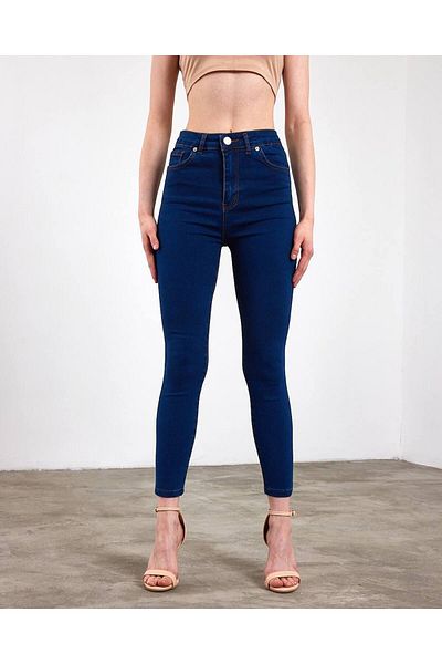 Harmony Παντελόνι Lycra με ψηλόμεσο στενό πόδι Navy Blue