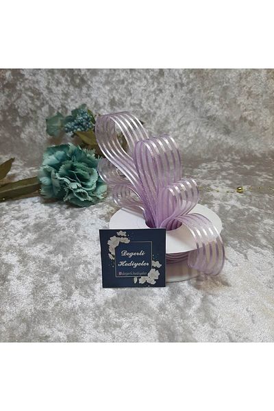 GÜLSEMALİ 2.5 CM STRIP CHIFFON LILA RIBBON 20 MT