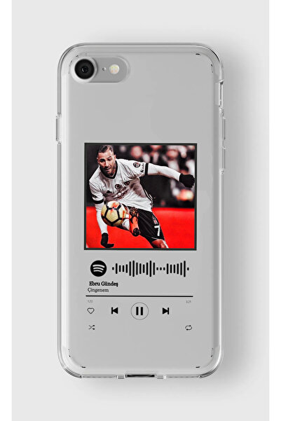 peakaks Iphone 7 / 8 / Se 2020 / Se 2022 Uyumlu Spotify Ricardo Quaresma Baskılı Şeffaf Kılıf