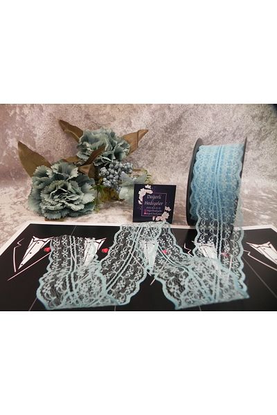 GÜLSEMALİ 4.5 CM LIGHT BLUE LACE RIBBON 20 MT