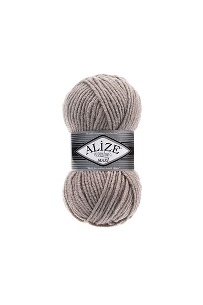 Alize Superlana Maxi 25% μαλλί - 75% ακρυλικό / 100 gr - 100 M Weft 541 Mink για πλέξιμο Beanie