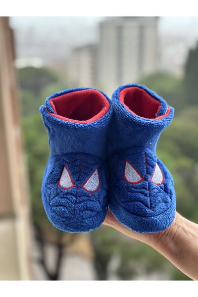 Bold Boutique Spiderman Figured Παιδικά Παπούτσια Νηπιαγωγείου Χειμερινές μπότες για το σπίτι Παντόφλες Flat Footed