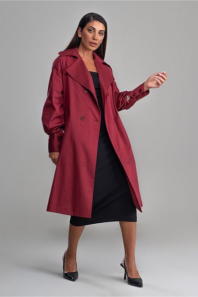 SahraAfra oversize trench coat with cuffs