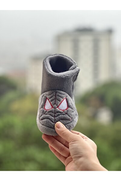 Bold Boutique Örümcek Adam Figürlü Çocuk Kreş Ayakkabısı Kışlık Ev Botu Panduf Düz Ayaklı