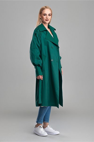 SahraAfra oversize trench coat with cuffs