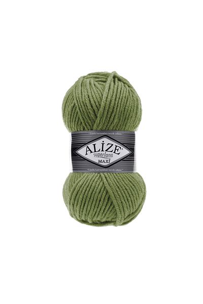 Alize Superlana Maxi 25% Μαλλί - 75% Ακρυλικό / 100 gr - 100 M Φουλάρι 620 Ελιές για Πλέξιμο Μπερέ