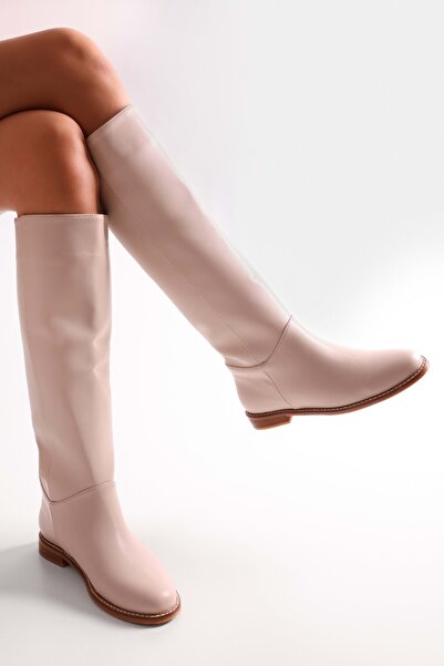 Shoeberry Γυναικείες Μπότες Ιππασίας Mori Beige Skin Beige Skin