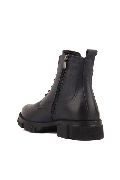 SailLakers - Lacivert Deri Fermuarlı Erkek Bot 102-205-10052