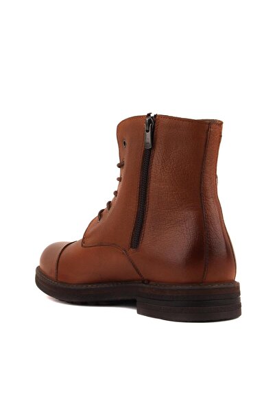 SailLakers - Ανδρικές μπότες με φερμουάρ από δέρμα Tan 102-1585-51519