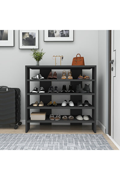 ARNETTİ Sargel Raflı Modern Tasarım Ayakkabılık, Antrasit - Sargel