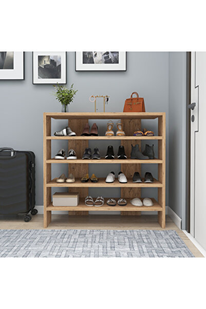ARNETTİ Sargel Raflı Modern Tasarım Ayakkabılık, Atlantik Çam - Sargel