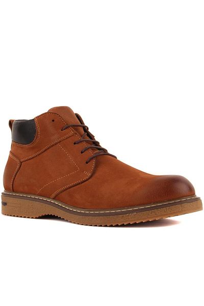 SailLakers - Tan Nubuck Leather Lace-Up Men's Boots