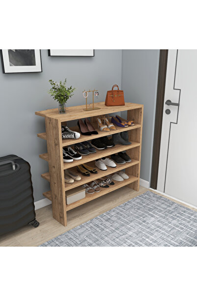ARNETTİ Sargel Raflı Modern Tasarım Ayakkabılık, Atlantik Çam - Sargel