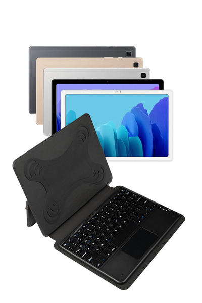 Fuchsia حافظة كمبيوتر لوحي Savvy Keyboard Tab A7 T500 مع حامل ولوحة مفاتيح مع اتصال بلوتوث