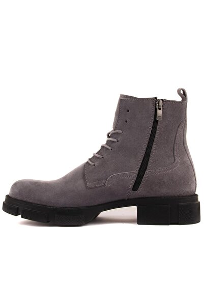 SailLakers - Сірі замшеві чоловічі черевики на блискавці 102-205-10052