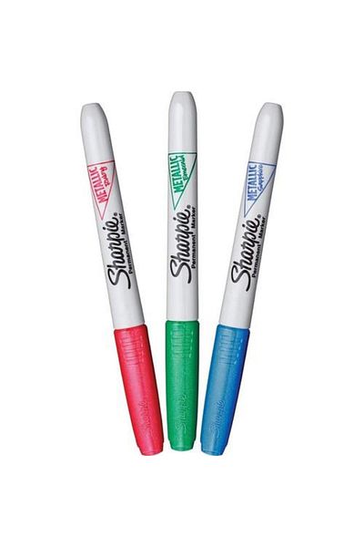 Sharpie Marker Permanent Metallic Red Green Blue 3 Pieces Bls2067103