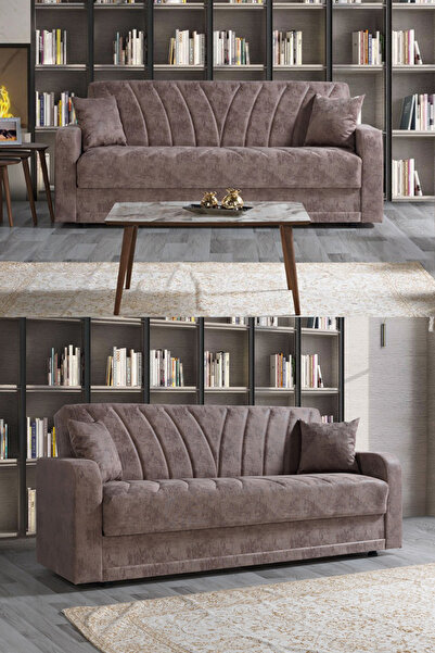 Eymense Sultan Çekyatlı Üçlü Kanepe Çekyat