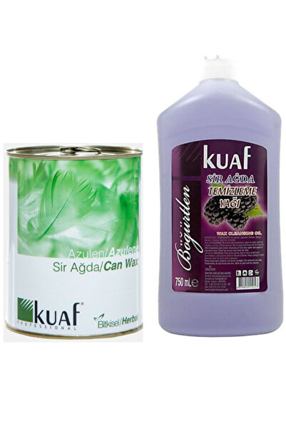 Kuaf Konserve Sir Ağda Azulen 800 Gr + Sir Ağda Temizleme Yağı 750 Ml Böğürtlen