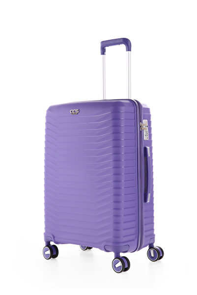 ÇÇS Lüks Silikon Kırılmaz Orta Boy Valiz Mor